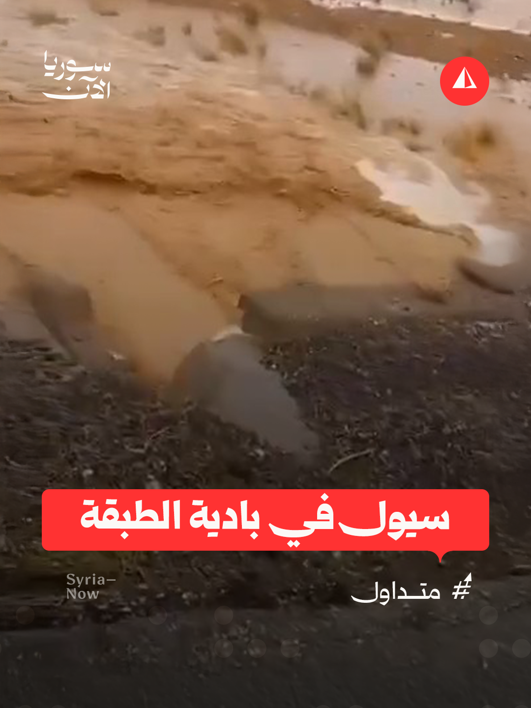 🔗 مقطع متداول يوثّق تدفق السيول في بادية الطبقة بريف الرقة بعد أمطار غزيرة أنهت فترة جفاف طويلة