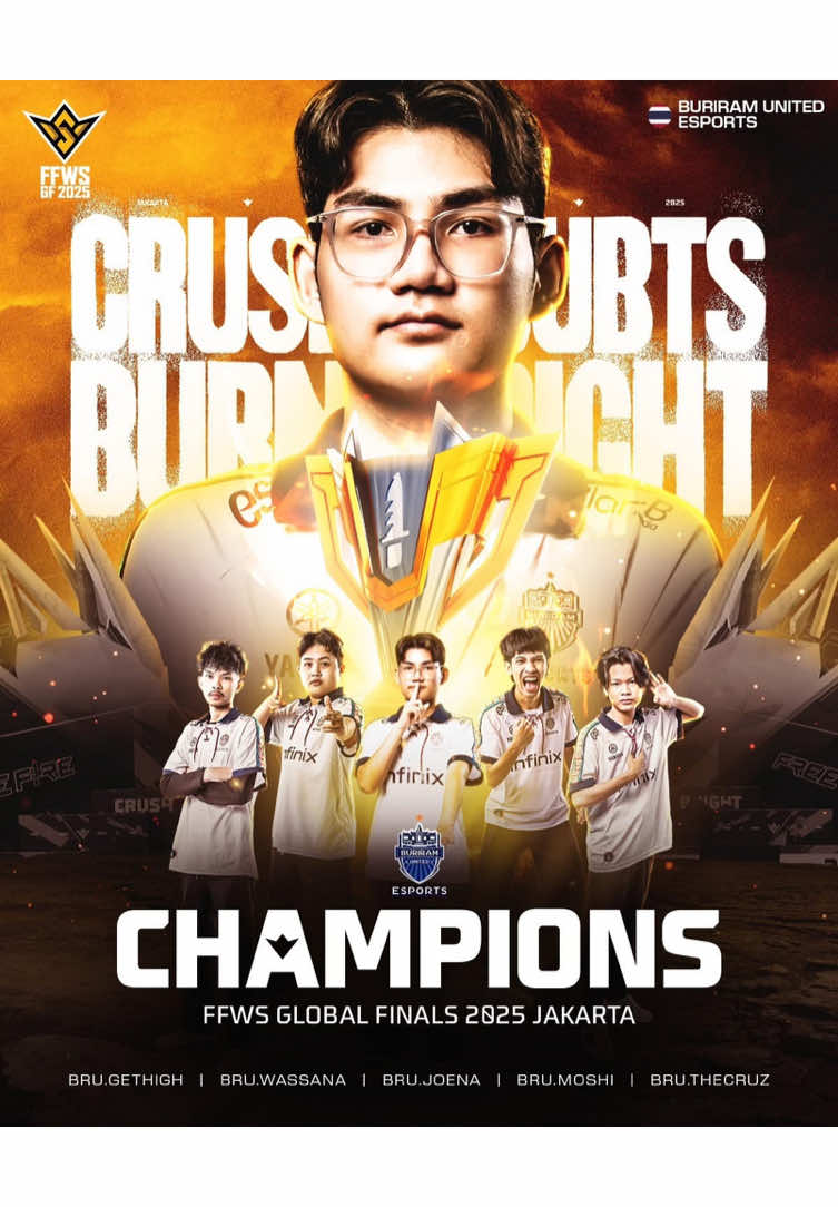 Chúc mừng Tân vương thế giới mang tên BURIRAM và TheCruz thêm một chức vô địch nz#wag #bacgau #garenafreefire #bru  
