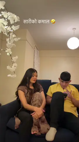 केहि होइन  बस पतिदेबले ध्यान दीनुभयन त्यसैले सारी लगाइदीए !!!🤣।                                          Just fun 🤩 #apreadlove #fypシ 