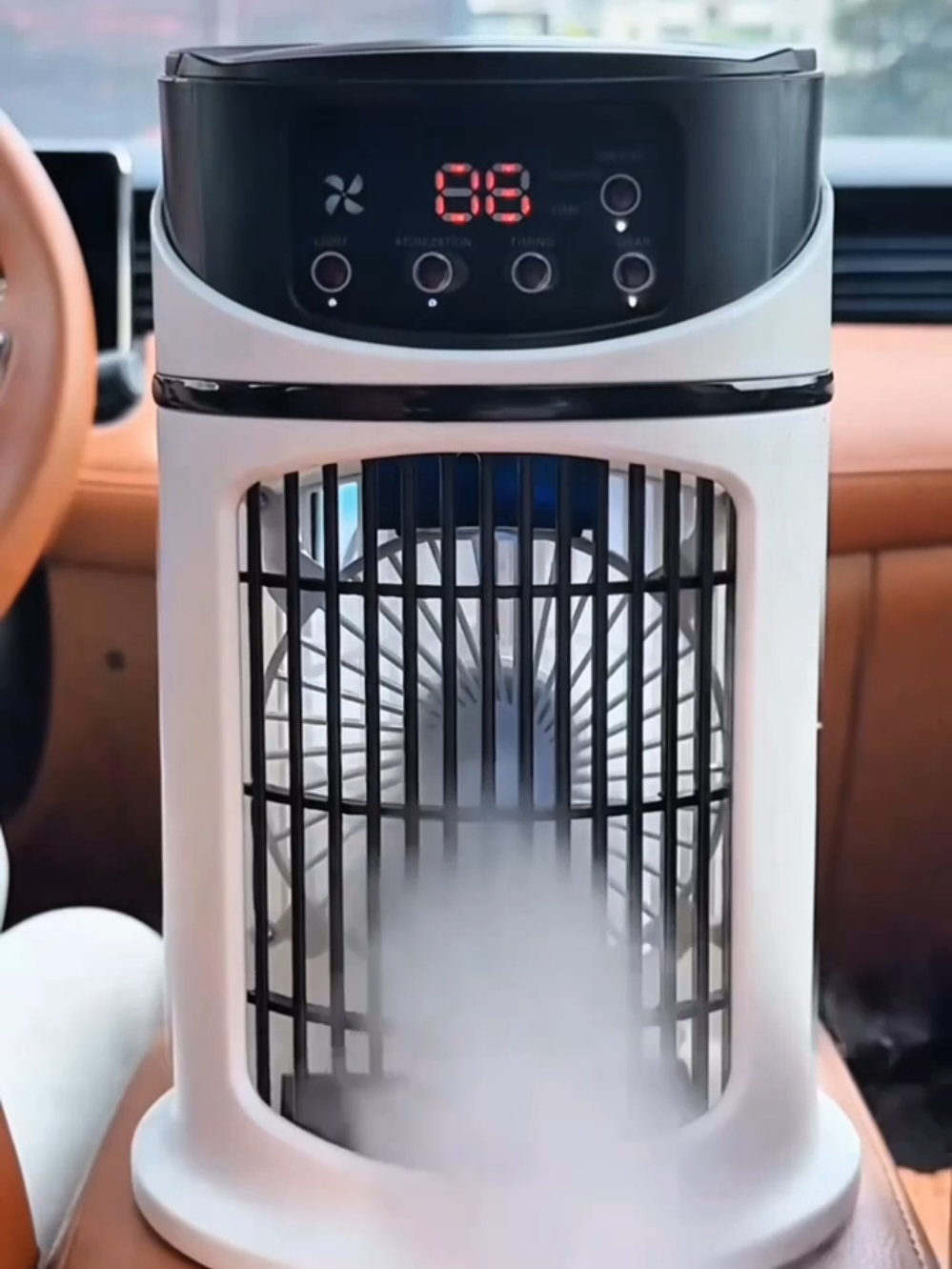 Mini ventilador portátil com umidificador 😍 Link no Instagram @gpinkpromocoes   #ventilador #umidificador #meular #minhacasa #luz