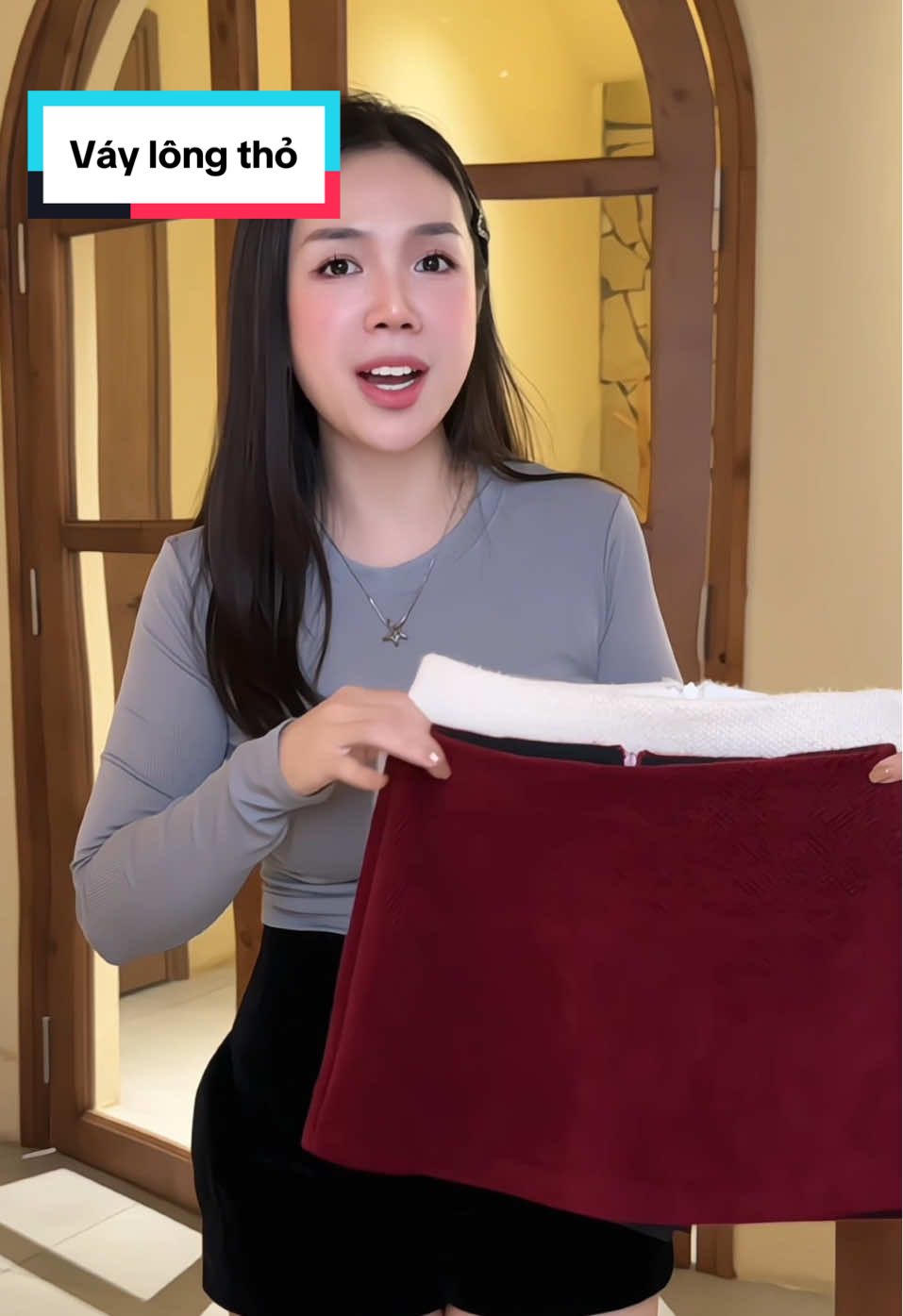 Chân váy lông mềmmm  #trangchoichang25 #thoitrang #thoitrangnu #chanvaylongtho 