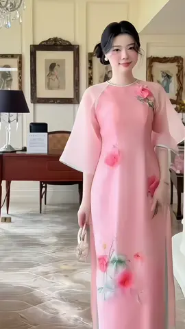 Áo dài hồng chứng tỏ chưa ck 🤩😝#aodaithietke #aodaitet #tet2026 #aodaicachtan #aodai 