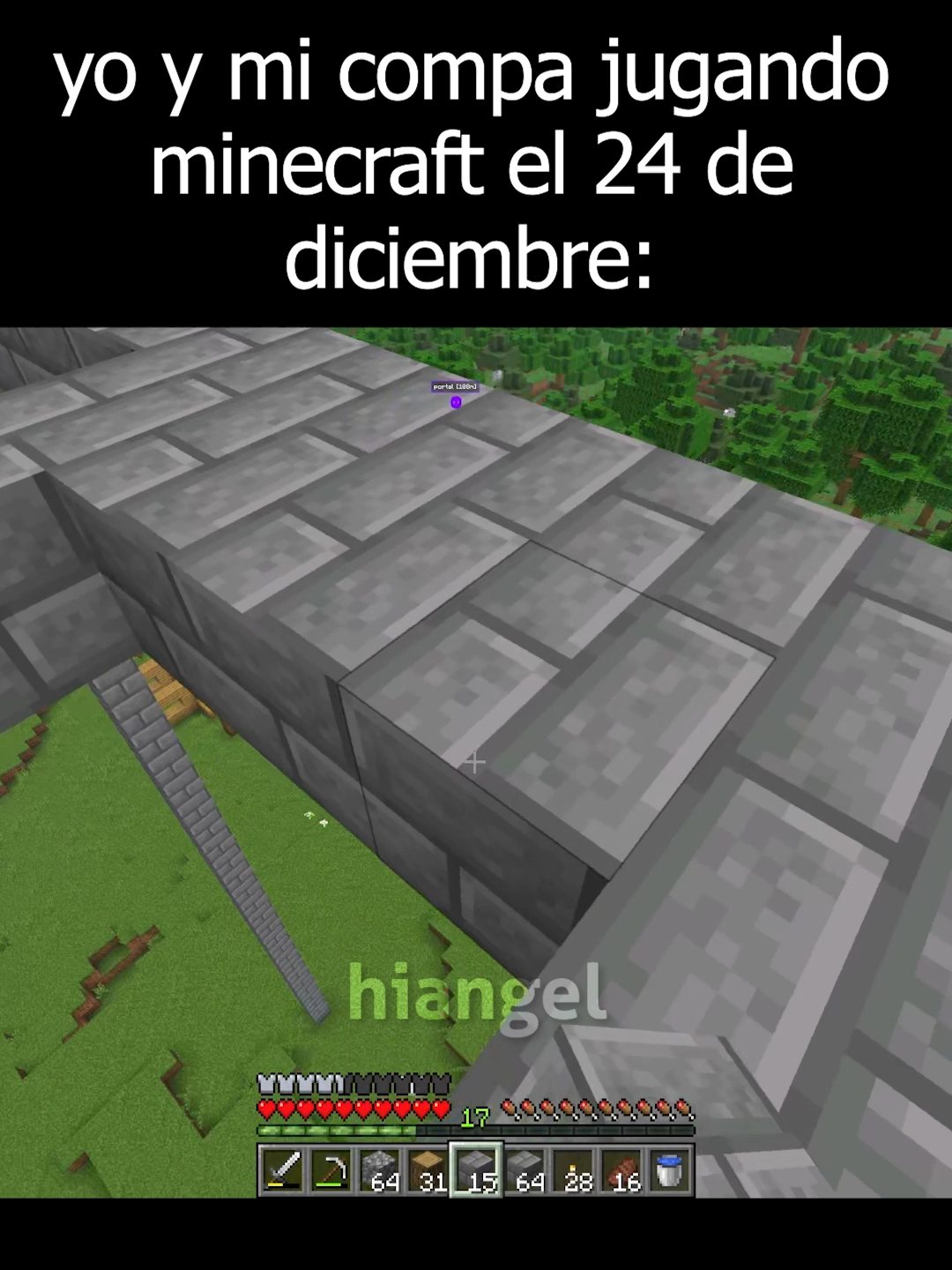 yo y mi compa jugando minecraft el 24 de diciembre #Minecraft #minecraftmemes #minecraftbuilds #fyp