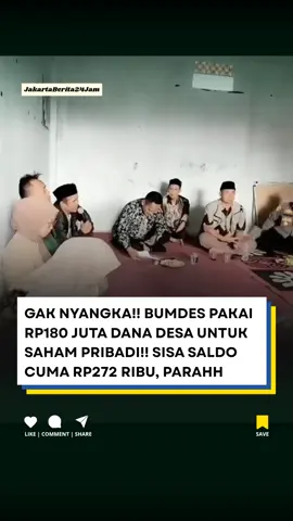 Dugaan penyalahgunaan dana Badan Usaha Milik Desa (BUMDes) Benjot, Cugenang, Cianjur, mencuat setelah warga mempertanyakan realisasi dana Rp204 juta yang dicairkan sejak Agustus namun tak kunjung terealisasi. Audit mendadak dan pemeriksaan rekening koran oleh warga menunjukkan dana yang tersisa hanya Rp272.000. Ketua BUMDes, Fesi Syarchosi, yang dikenal sebagai tokoh agama, akhirnya mengakui bahwa sekitar Rp180 juta digunakan untuk investasi saham pribadi, sementara sebagian kecil dipakai untuk pembangunan kandang ayam yang baru 60 persen. “Saya akui salah. Awalnya saya tidak tahu ternyata seperti ini tidak diperbolehkan. Saya anggap ini sebagai pelajaran berharga agar ke depan bisa lebih baik,” katanya, Kamis (13/11/2025). Kapolsek Cugenang sempat menyarankan agar Fesi ditahan sementara selama 24 jam, namun warga menolak mengingat latar belakang Fesi sebagai tokoh agama. Forum audiensi mewajibkan Fesi mengembalikan dana Rp180 juta sebelum 20 Desember 2025 dan menyerahkan sertifikat tanah sebagai jaminan, sambil menegaskan bahwa penggunaan dana BUMDes untuk kepentingan pribadi tidak dibenarkan dalam aturan apa pun. #bumdes #bumdesindonesia #jakartaterkini #viral #jakartainfo 