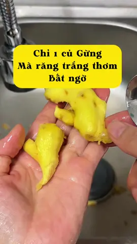 Cách trị răng ố vàng và hôi miệng chỉ bằng 1 củ gừng #HoKieu #Herbmate #Gung #ginger #rangovang 