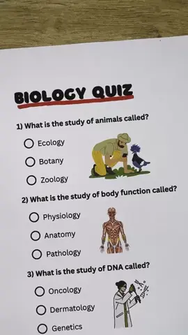 Biology Quiz - Can you get 7/7? #biology #Science  #quiz #quiztime #trivia 