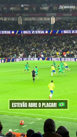 GOLAÇO DA JÓIA! 💎🇧🇷 Estevão marca o primeiro do Brasil contra o Senegal! 🇸🇳  #FutebolnoTikTok #futebol #selecaobrasileira #selecao #brasil 