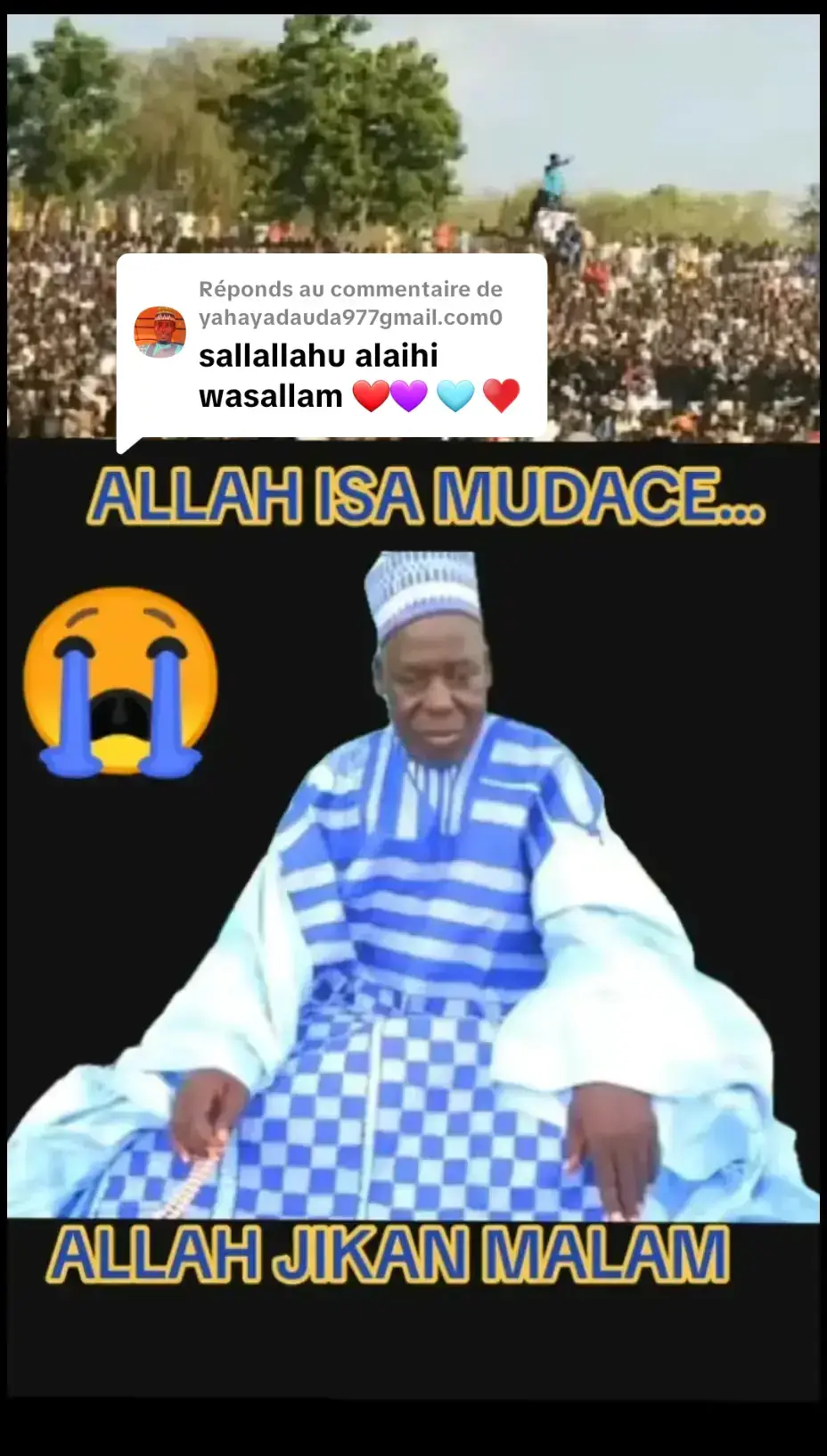 Réponse à @yahayadauda977gmail.com0 