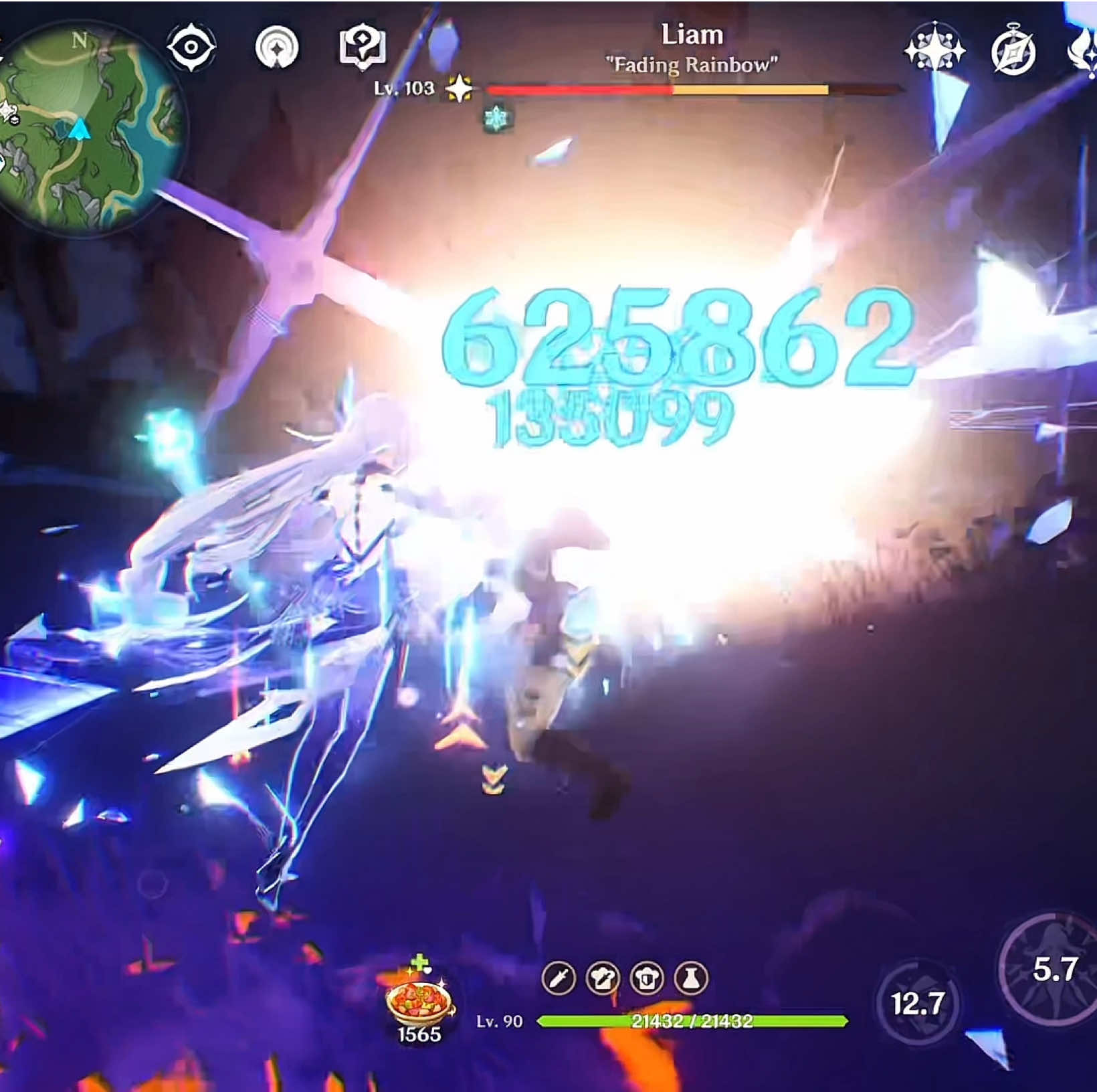 SkirkC0's damage, hope you're satisfied. #skirk #GenshinImpact #fyp  #showcase #genshinimpactshowcase 