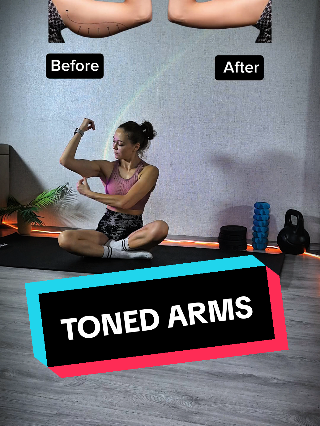 Toning your arms without using equipment 🔥 5 exercise 25 seconds of work without rest✔️ #Fitness #usa #workoutroutine #armworkout #usafitness 