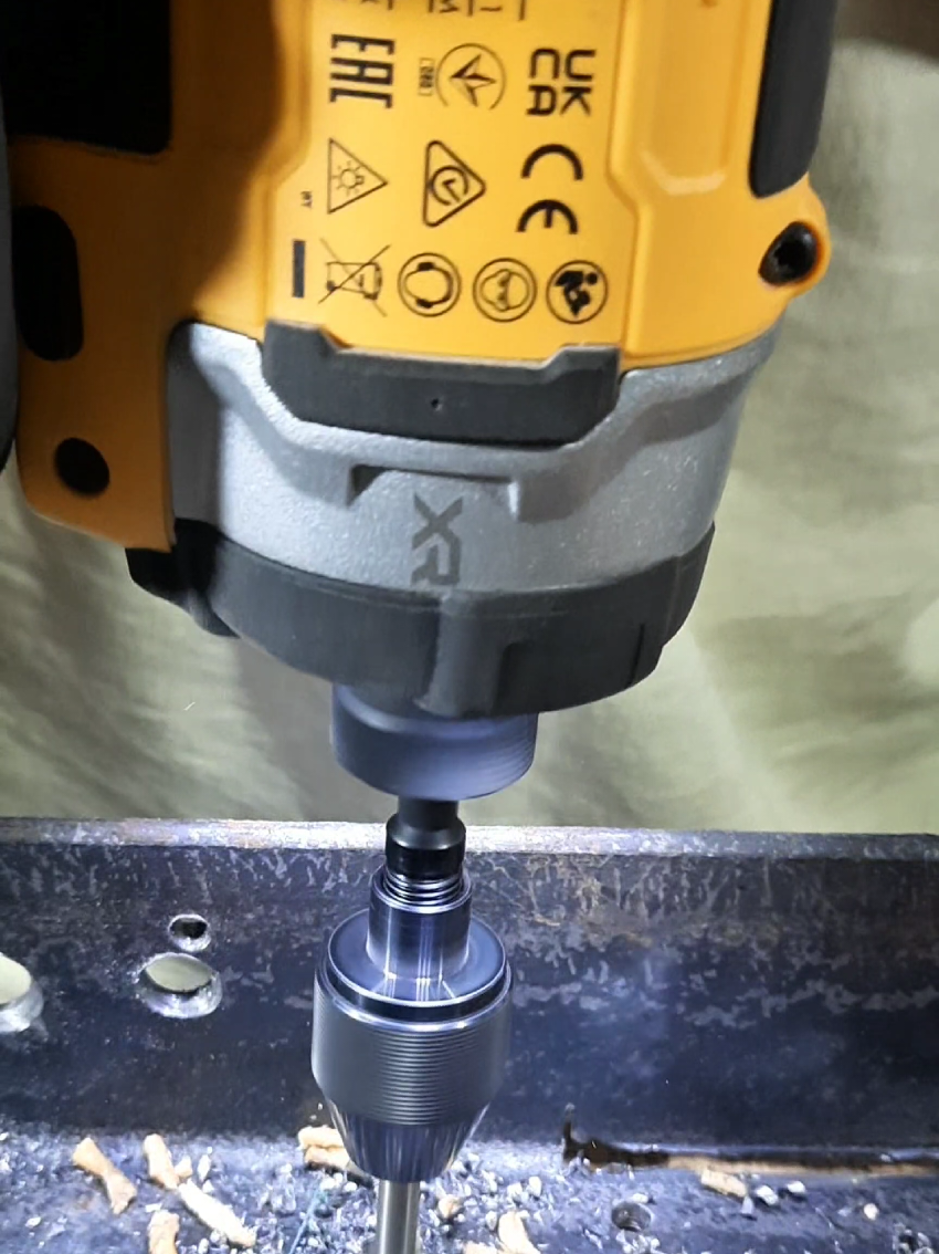 #dewaltdcf860 #wolfcraft #metaldrilling #fyp