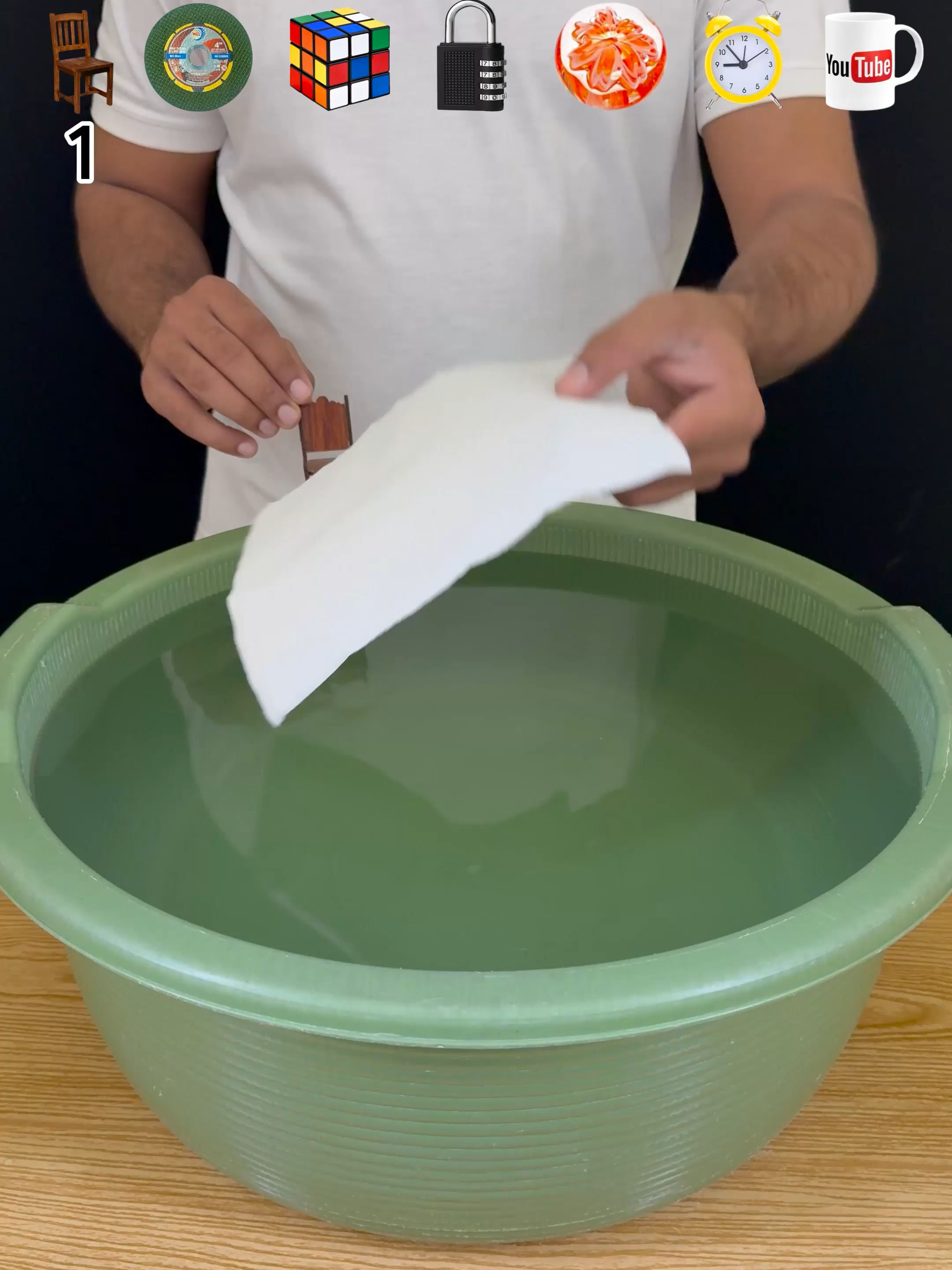 TRY TO GUESS HOW MANY TISSUE PAPER IT TOOKS! #experiment #asmr #satisfyingasmr #tissue #water #waterexperiment #satisfyingvideos #satisfy #satisfaction #satisfyingsound #oddlysatisfyingvideo #content #contentcreator #shorts #shortsfeed #viralshorts #viralvideos #foryou #unitedstates #unitedkingdom #chair #disk #cube #lock #clock #cup #things #everything