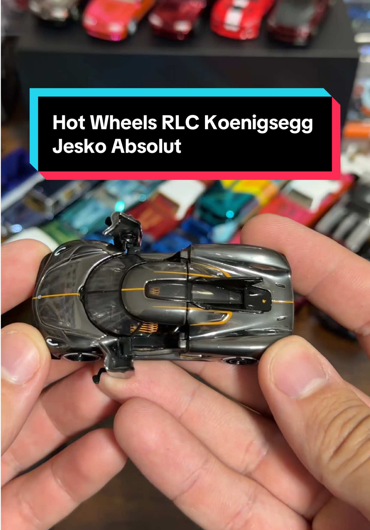 11/15/25 Opening the Hot Wheels RLC Koenigsegg Jesko Absolut! Super awesome model, love the display and all the artwork on the packaging but those doors 😳 Amazing how they operate like Koenigsegg doors but it feels incredibly fragile. I can see people snapping these off, I probably would have preferred an engine bay over the doors but that’s just me! #hotwheels #hotwheelsrlc #hotwheelscollector #hotwheelscollections #koenigsegg 