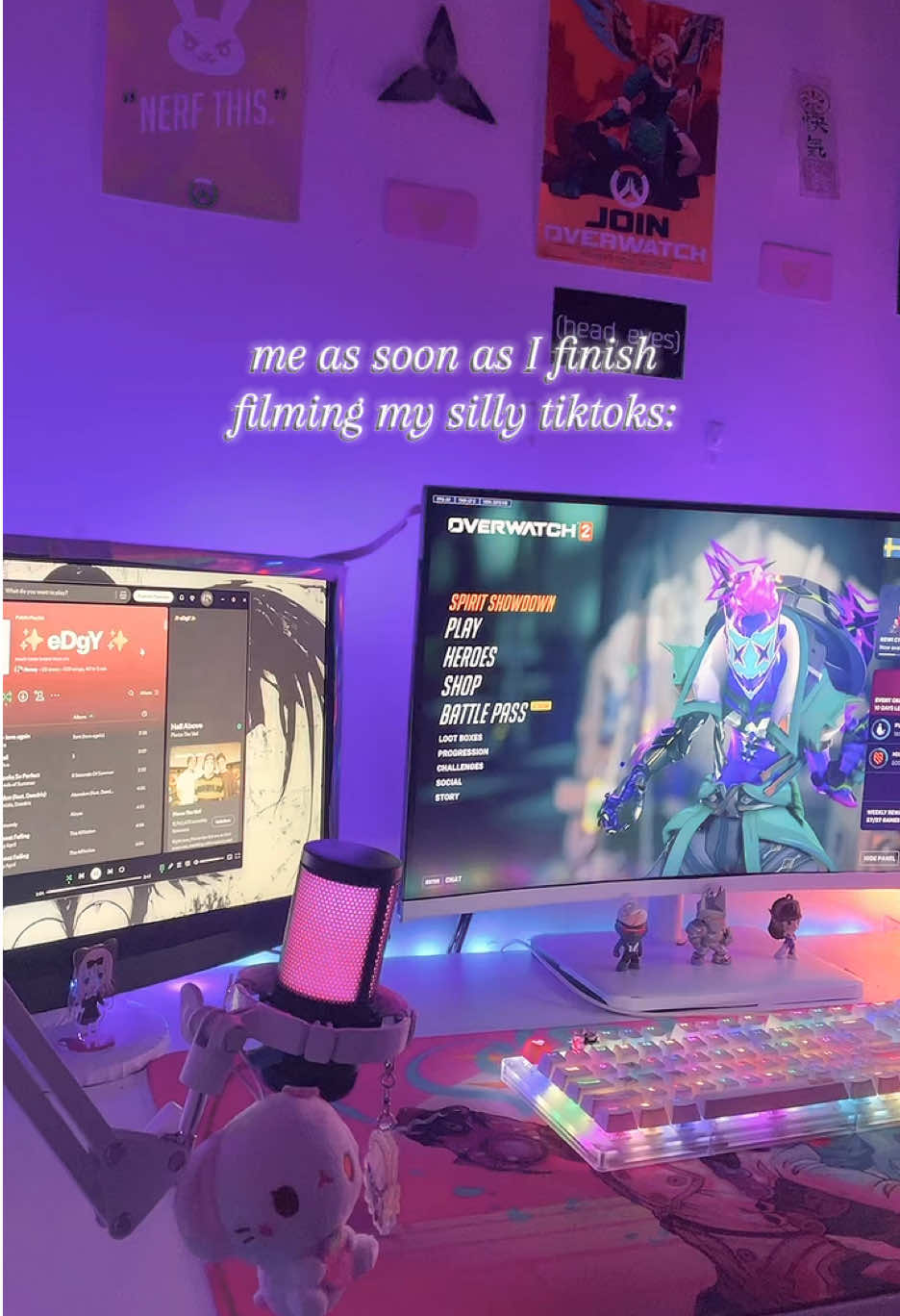 I love the colors but I enjoy the darkness more  #GamingSetup #pinksetup #whitesetup #rgbsetup #aestheticsetup 