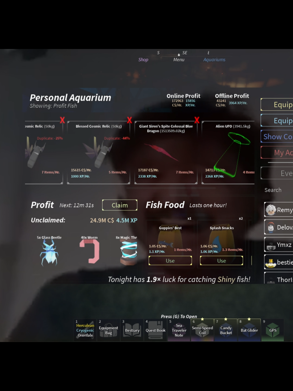 not my relic being worth more than scylla #fisch #roblox #aquarium #update