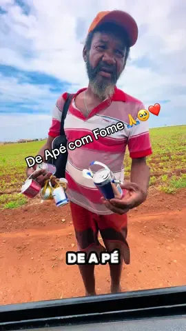 Encontrei esse Senhor na Estrada de Apé e com Fome 🙏❤️🥹