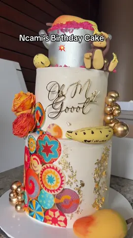 Mango✅Nkawu✅Banana ✅Pink Rice✅ and All colours 🔥🔥 if you know Ncamie, this cake matched her vibe🔥🔥#umbhakiongawdeliveudoti #SAMA28 #lotsho 