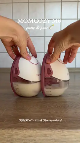 Morning pumping session with @Momcozy Official M6 🍼 #momcozypump #pumpingmom #pumpandpour #momcozym6 #breastfeeding 