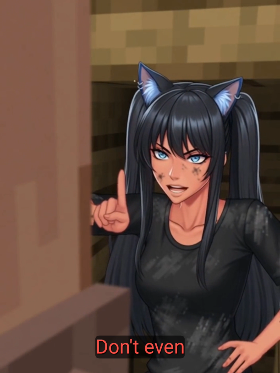 DarkSara: “Don’t dig straight down.” Also DarkSara: digs straight down. Lava: “👋😊” Respawn Sara: “ALL MY STUFF—GONE!!!” Villager: “Hrrmm.” Sara: “DON’T. Even. START.” 😂 #VTuber #Minecraft #Gaming #Meme #funny 