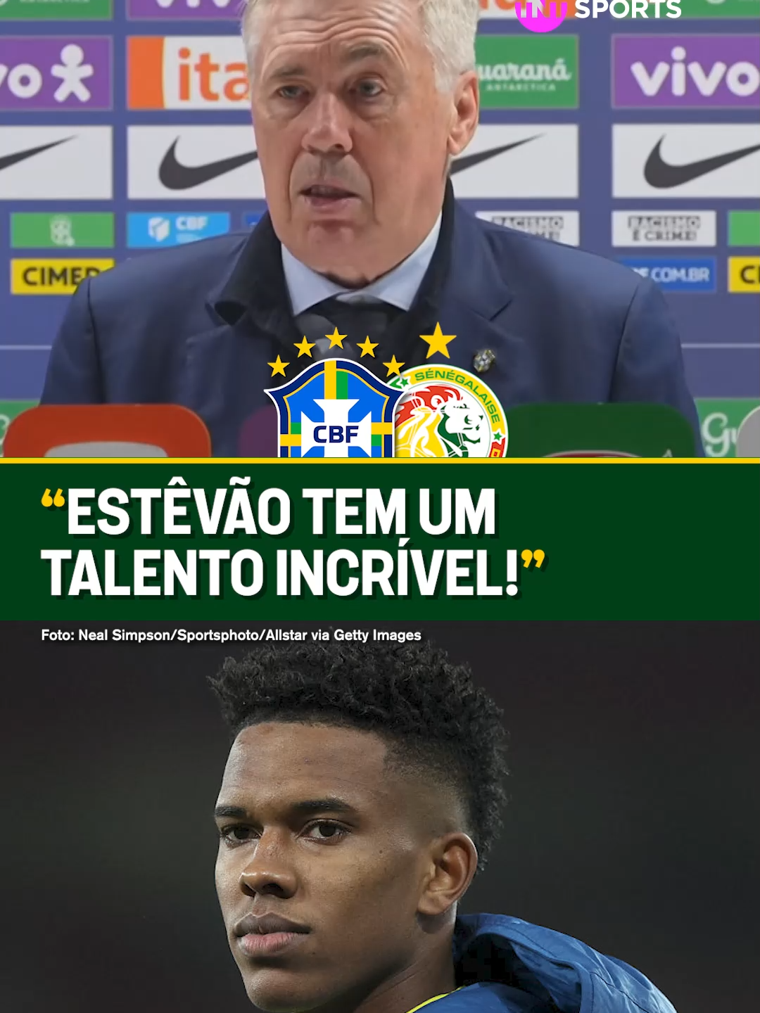NAS GRAÇAS DO PROFESSOR! 🇧🇷😍 Estêvão tá impressionando o torcedor brasileiro e o Ancelotti também... Se liga no que o treinador da Seleção falou sobre o atacante! #SeleçãoBrasileira #PósJogo #Entrevista