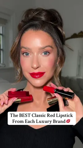 The most iconic red lipstick from every luxury brand 💄✨ These are the signature reds from Chanel, Dior, Hourglass & more, perfect for holiday parties! Which is your favorite and should I do a part 2? #redlipstick #luxurybeauty #BeautyTok #makeuptok #lipsticklover #holidaymakeup #luxurymakeup #classicredlip #redlips #erinnicoletv #chanelbeauty #diorlipstick #chanellipstick #armanibeauty #sephoraalışverişim #holidayparty #holidayglam 