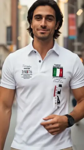 Camisa Polo Italy 76 Manfinity Manga Curta Malha Piquet Algodão #tiktokshopbrasil #achadinhos #homem #oferta #modamasculina 
