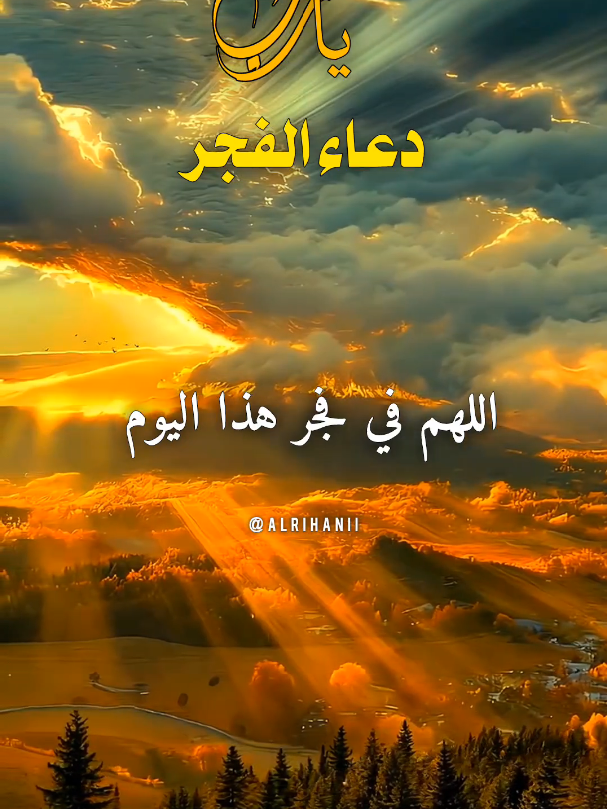 اللهم في فجر هذا اليوم 🤲🤲🌹🌹♥️  دعاء فجر جميل ورائع جداً  #دعاء_جميل #صباح_الخير #دعاء_يريح_القلوب #alrihanii #اللهم_امين_يارب_العالمين 