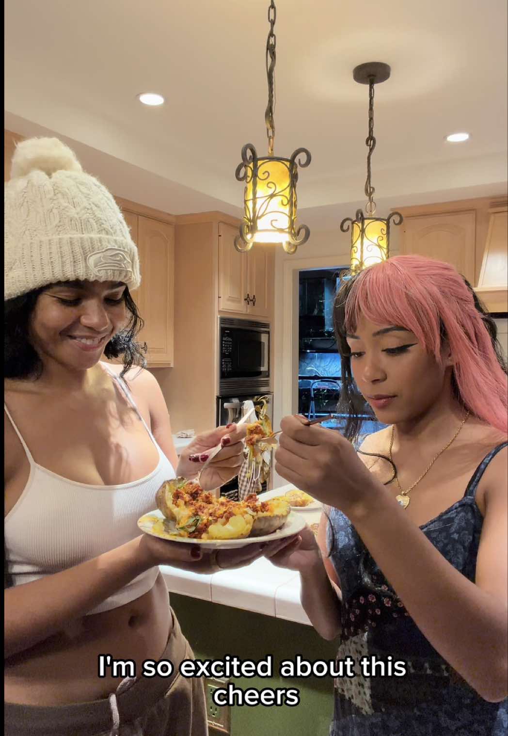 Trying a baked potato flight that I made with my friend Shay, which potato would you try? 