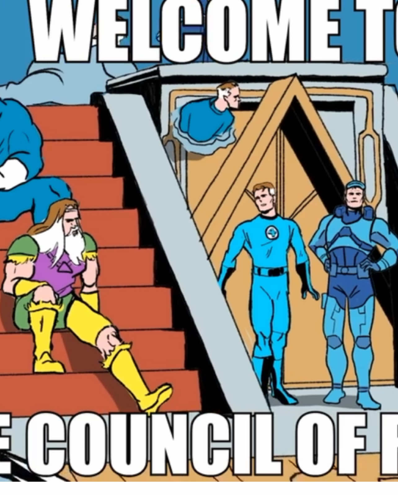 The Council of Reeds (art by @Keeen.boi ) #fansticfour #marvel #meme #parody #fyp 