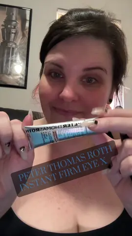 the PETER THOMAS ROTH INSTANT FIRM EYE X; TEMPORARY EYE TIGHTENER. we are obsessed and in love 😭🩵 #holloweyes #socketeyes #peterthomasroth #instantfirmx #temporaryeyetightener 