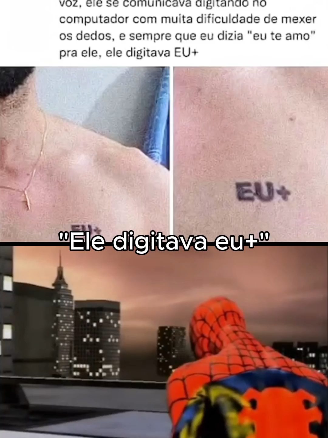 Ele digitava eu+... 😞#fyp #triste #história #meme #memes