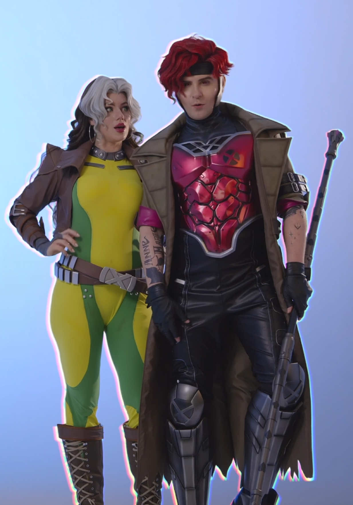Gambit and Rogue from Marvel Rivals are ready for battle 🔥 #marvelrivals #gambit #marvelrivalscouple #rogue #xmen 