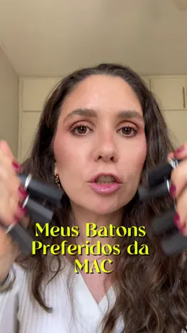 Mostrei os meus 4 batons preferidos da @MACCosmeticsBrasil . #batom #batomvermelho #makeup #maquiagemtiktok #foryou 