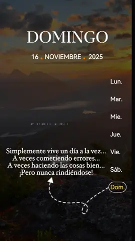 Domingo: simplemente vive un día a la vez 🧿💪🏼✨✨✨#CapCutMotivacional #Motivacional #fyyyyyyyyyyyyyyyyyyy #salsa 