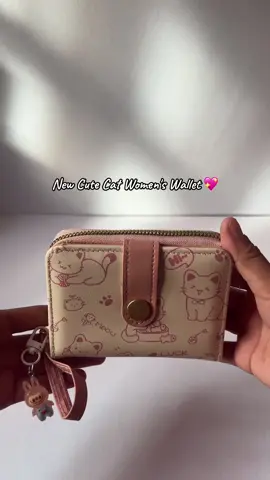 cutieee cat print wallet 🫶🏻 #wallet #walletforwomen #walletmurah #walletrecommendation #fyp 