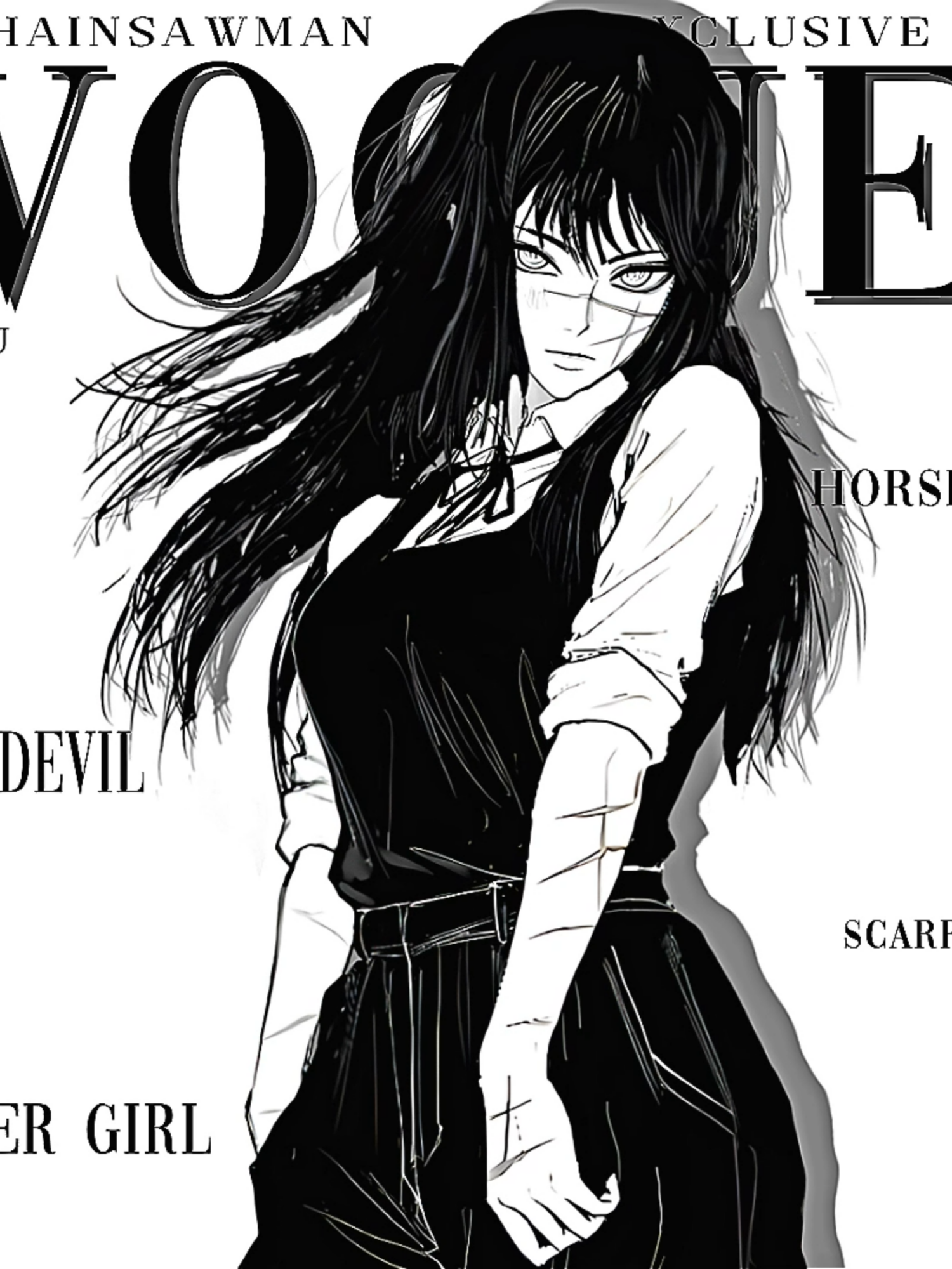 VOGUE - Yoru // had to add the camera flash for best girl 😍#chainsawman #chainsawmanedit #animation #yoru #fyp