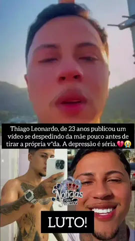 Depressão não é brincadeira. 💔😭 #jovem #depressão #luto #noticias #fofocas 