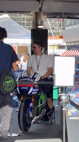 Jorge Lorenzo sitting over his inconic Yamaha at Valencia 2025  #jorgelorenzo #yamaha #motogp #valencia #motogp2025 