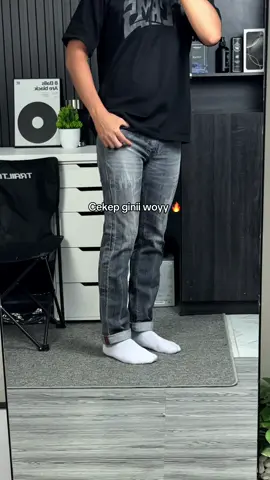 Jeans feding denim slimfit cowok #celanajeans #celanadenim #slimfitjeans 