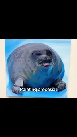 I felt so lucky I had the opportunity to paint lovely lady Yo-Chan✨ #seal #sealtok #painting #artistsoftiktok #yochan