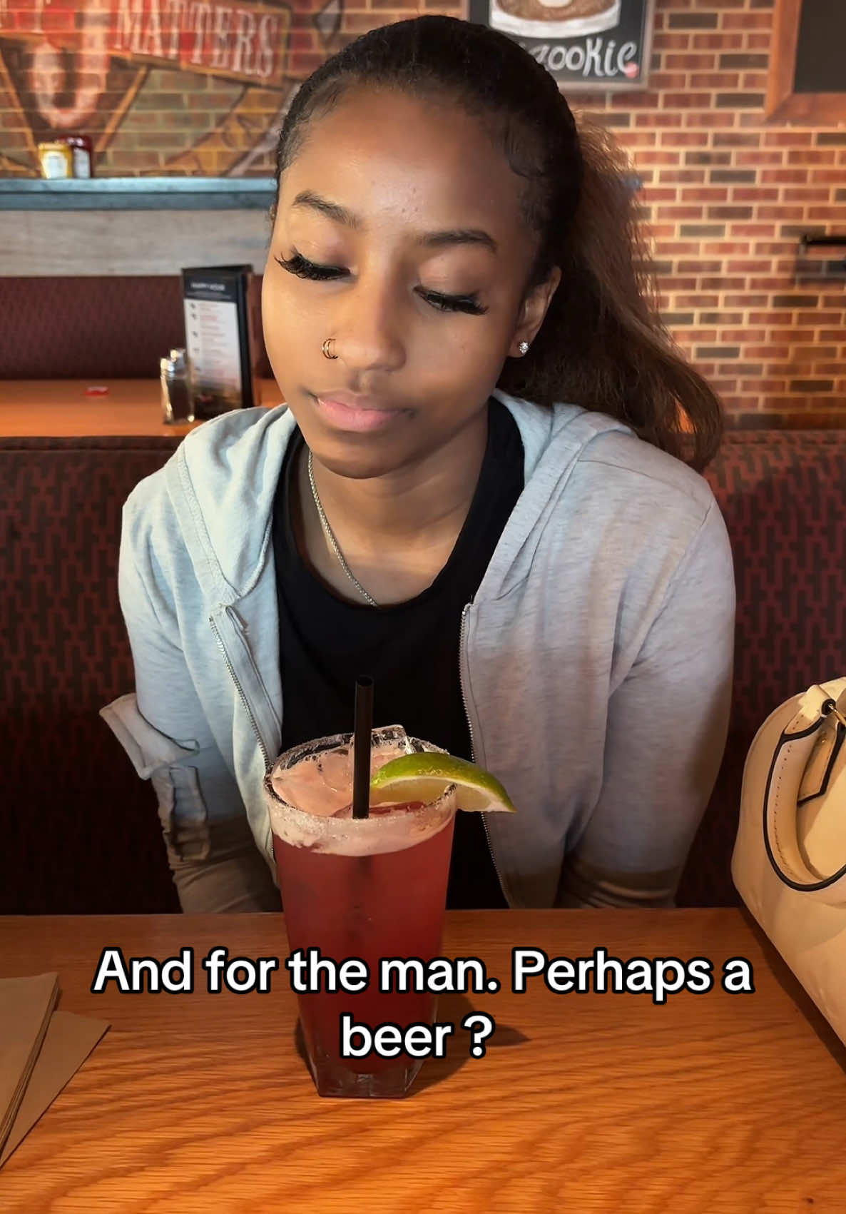 One thing about it, we gone have a drink together 😭 #couplesgoals #fyp #followme #foryoupage #couplestiktok #trending 