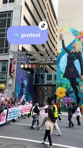 Right next to Luminous Lane in Uptown Charlotte whose murals bring light to dark places 🌈  Right next to Luminous Lane in Uptown Charlotte whose murals bring light to dark places 🌈  If you can’t speak up or can’t protest, here’s what you can do: Head to @ by immigrant hands on IG and buy a sweatshirt or donate to support immigrants locally and make your voice heard by wearing this in your neighborhood in charlotte or beyond ✊✊🏻✊🏼✊🏽✊🏾✊🏿 Sending you love and hate WILL NOT win 🇺🇸  #protests #charlottenc  #america #politics #usa 