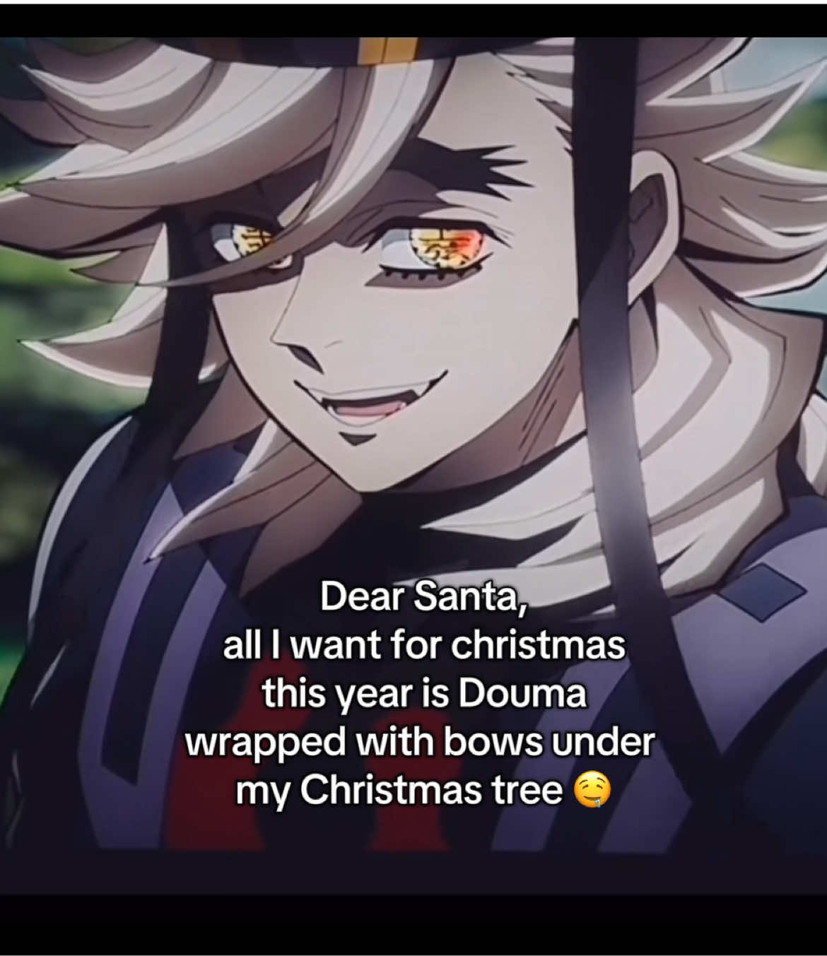I want my Thunder thighs under the Christmas tree🤤#Douma #christmas #viral #fyp #demonslayer 