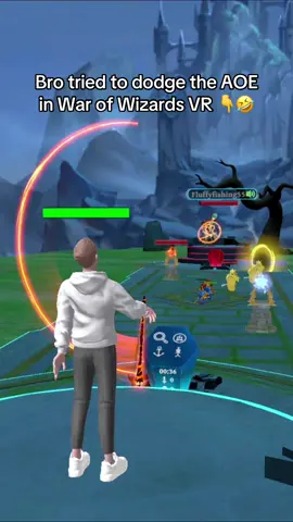 Bro Tries to Dodge the AOE! In War of Wizards!👇🤣 #vrgames #quest3 #quest2 #warofwizards #metaquest