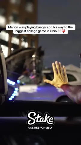 Marlon was playing bangers on his way to the biggest college game in Ohio 👀❤️‍🩹 #marlon #fyp 