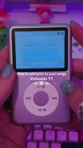 How to add lyrics to your songs on the innioasis y1 ♡ || #innioasisy1 #lyrics_songs #mp3player #ipod #digitalaudioplayer 