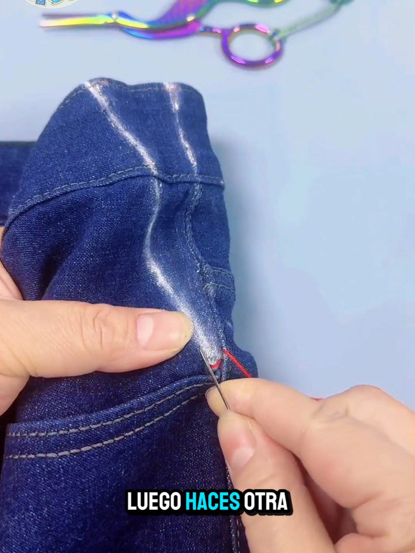 como recortar la cintura del pantalón #viral #videoviral #fyp 
