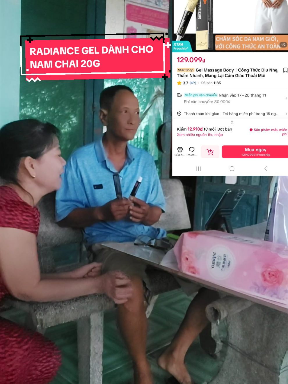 RADIANCE GEL DÀNH CHO NAM CHAI 20 #moisturizing #moisturizingcream #moisturizinglotion #xuhuongtiktok #xuhuong 