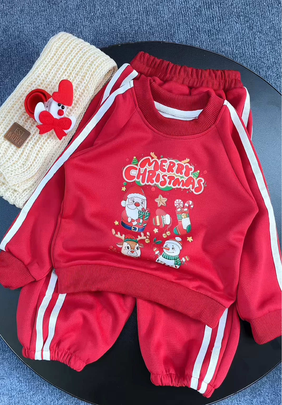 (Tặng khăn+vòng Noel )Bộ quần áo nỉ 2 da giáng sinh cho bé yêu#noel #quanaochobe #dobochobe #quanaobetrai #quanaobegai 