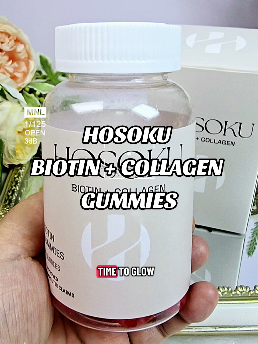 Level up your beauty routine with Hosoku Biotin + Collagen Gummies. Get yours now! 😃 #hosoku  #biotin  #collagengummies  #skinhairnails  #beautysupplement 
